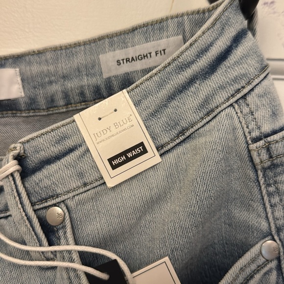 Judy Blue Straight Leg Blue Jeans High-Rise - Picture 2 of 6